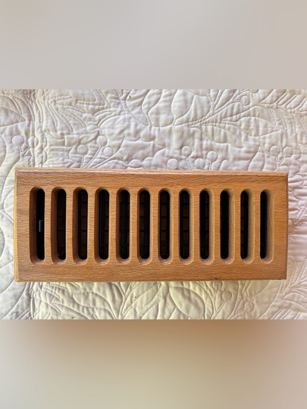 Wooden Floor Vent Register - Light Oak